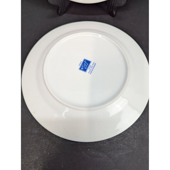 Germany Flirt by R&B Decor Happy Day Blue 9 1/2" Dinner Plate Set of 2 - Picture 4 of 6